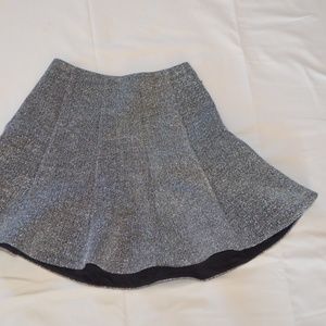 Silver Glitter Circle Skirt